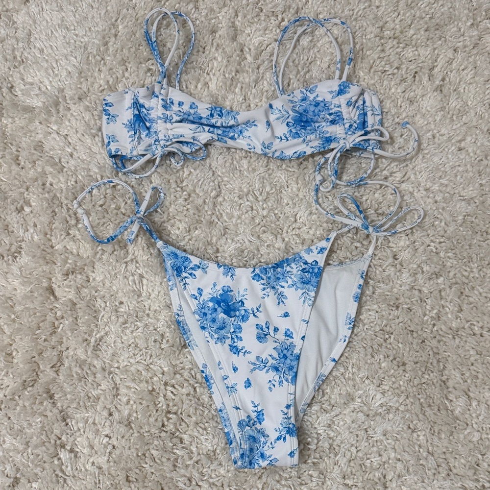 Blue Floral Bikini Set from target